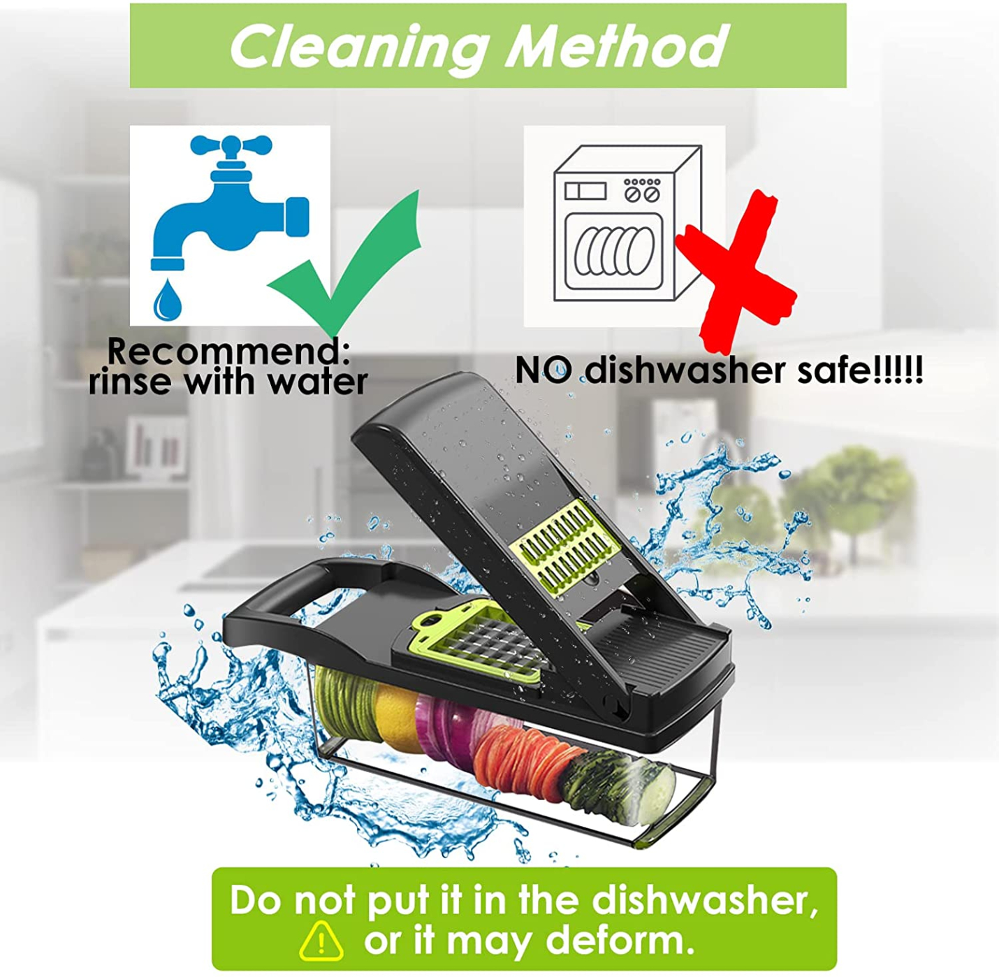 Vegetable Chopper Mandoline Slicer Cutter Chopper 12 in 1 Interchangeable Blades with Colander Basket and Container by LAGPOUSI Cleaningtool 