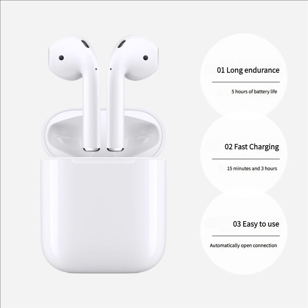 Apple AirPods (2nd Generation) Wireless Earbuds with USB-C Charging, Up to 2x Active Noise Cancelling Bluetooth Headphones, Transparency Mode, Adaptive Audio, Personalized Spatial Audio (Used)