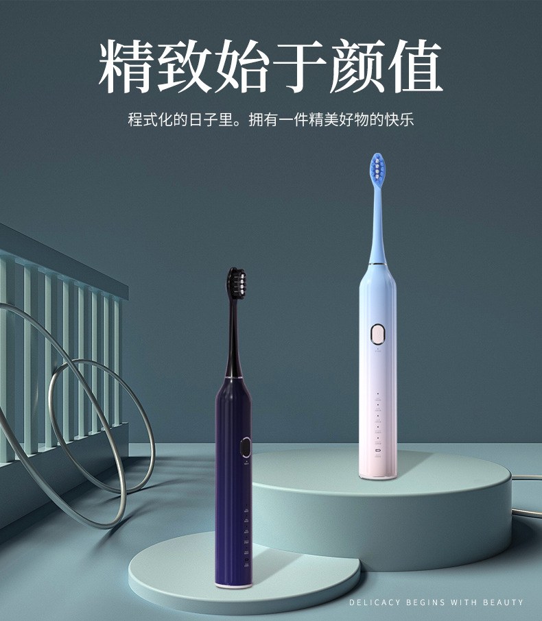 Powerful Ultrasonic Electric Toothbrush USB Charge Rechargeable Tooth Brush Washable Electronic Teeth Brush
