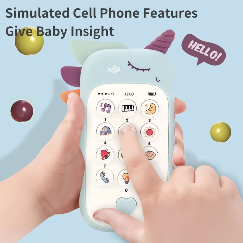 Baby Phone Toys Cute Telephone Teether Musical Voice Toy Early Educational Learning Machine Electronic Children Cellphone Gifts