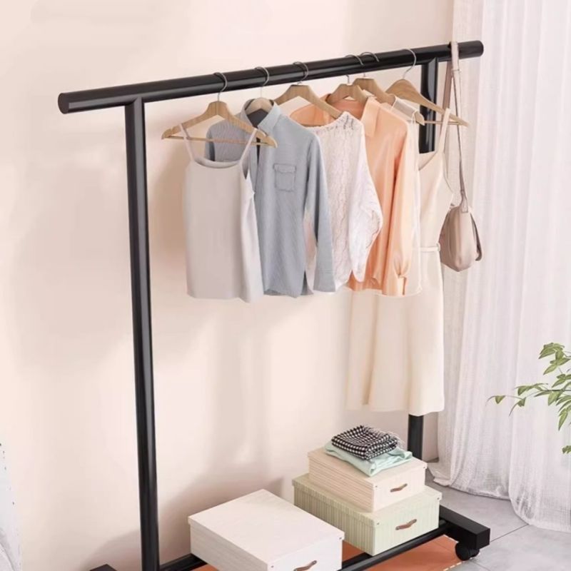 Coat rack, floor standing clothes hanger, movable clothes hanger, balcony drying rack vertical Storage Rack