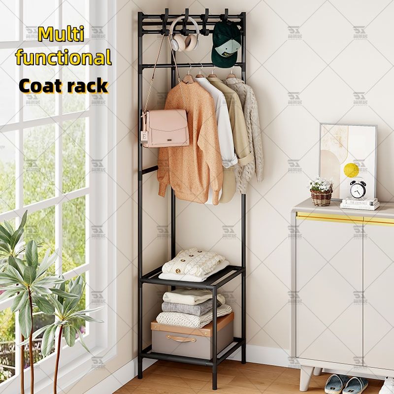 Bedroom clothes rack, hanger, shoe rack, integrated storage rack, storage rack, coat rack