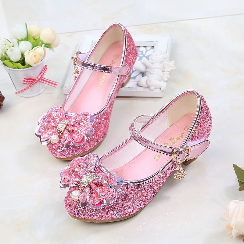 Dress Shoes Girls' High Heels Princess Shoes New Spring Autumn Children's Shoes Performance Shoes Girl's Crystal Shoes