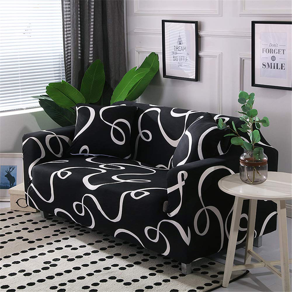 Sofa Slipcovers, Elastic Stretch Fabric Printed Slipcover Set, Removable Washable Polyester for Living Room Universal 1/2/3/4 Seaters Couch Slipcover