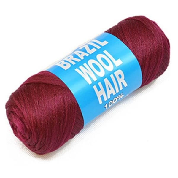 Brazilian Wool Hair 12 Roll Black Acrylic Yarn for African Hair Braiding Sengalese Twisting Jumbo Braids/Crochet Faux Locs/Wraps/Dreadlocks