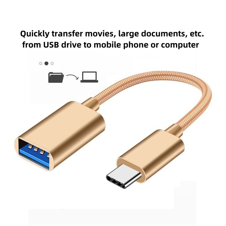 Phone LCD TYPE-C OTG converter , mobile phone 2-in-1 adapter cable, USB card reader CRRSHOP digital phone parts TYPE-C to USB 3.0 OTG Converter