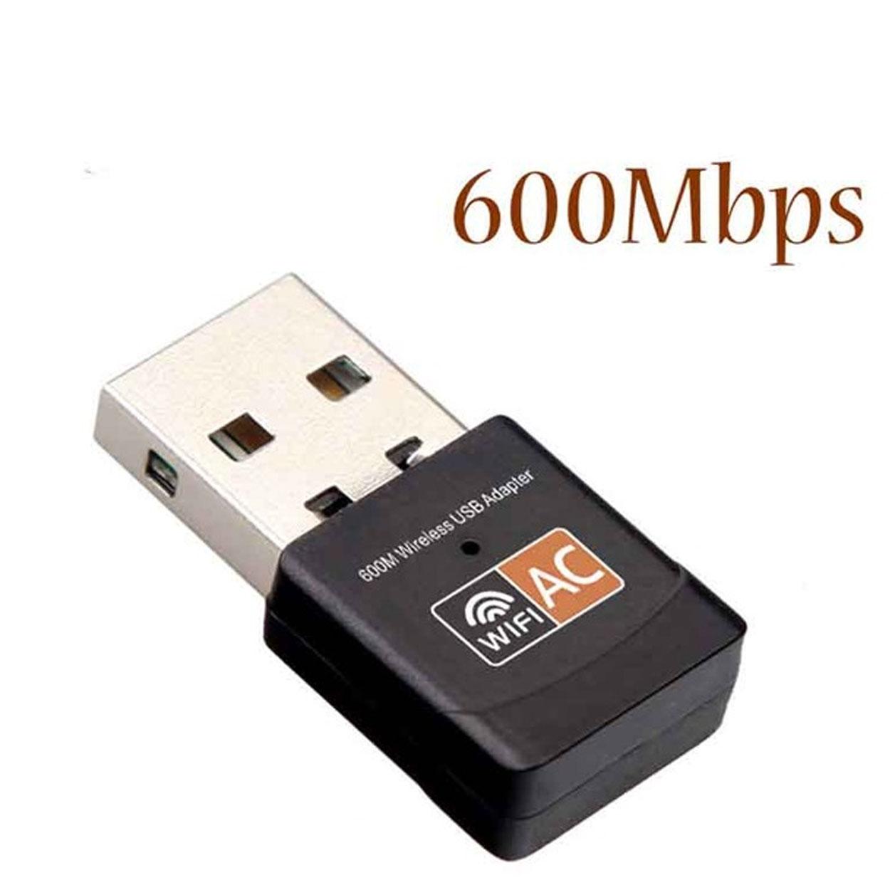 Wireless USB WiFi Adapter 600Mbps Wi Fi Dongle PC Network Card Dual Band Wifi 5 Ghz Adapter Lan USB Ethernet Receiver
