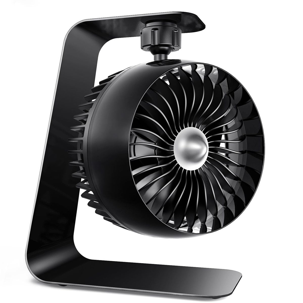 USB Clip on Fan, Strong Wind Ultra Quiet Small Desk Fan with Strong Clamp, More Than 360° Adjustable, 3 Speeds USB-C Corded Powered, Mini Personal Fan for Home Office Desktop 