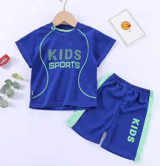 Children's short sleeve clothing set outfits- comfortable summer casual fashion sports style for little kids