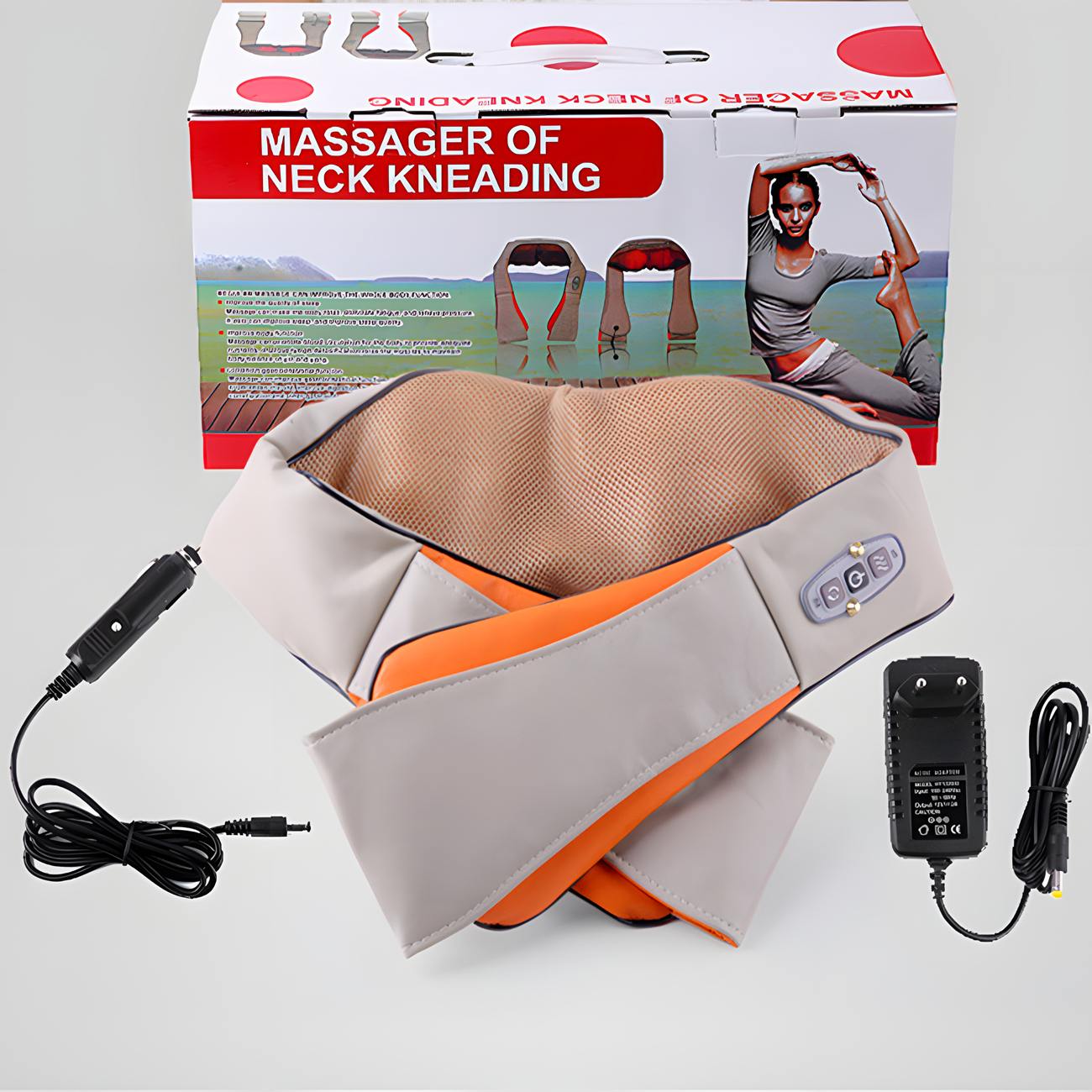 Kneading clip trapezius muscle kneading massage shawl cervical spine massage instrument neck knocking car household electric U-shaped pillow