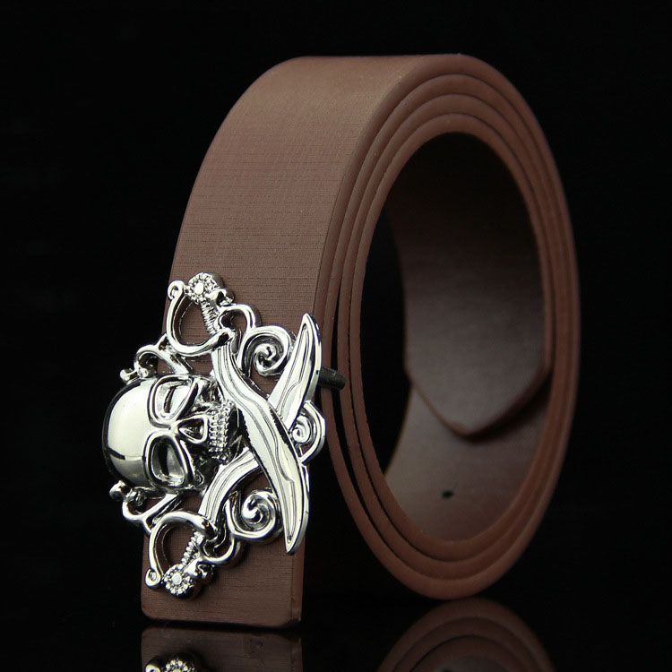 DS3523 Men's Belt Board Buckle Belt Smooth Buckle Slacks Belt