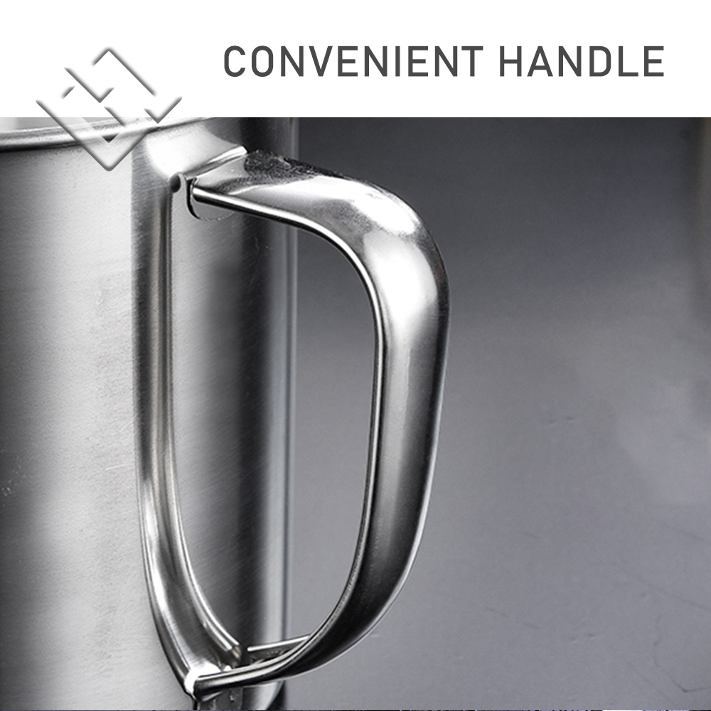 Extra Thick Stainless Steel Cup Children's Mouth Cup with Handle Cover Household adult Drinking Water Cup with cover