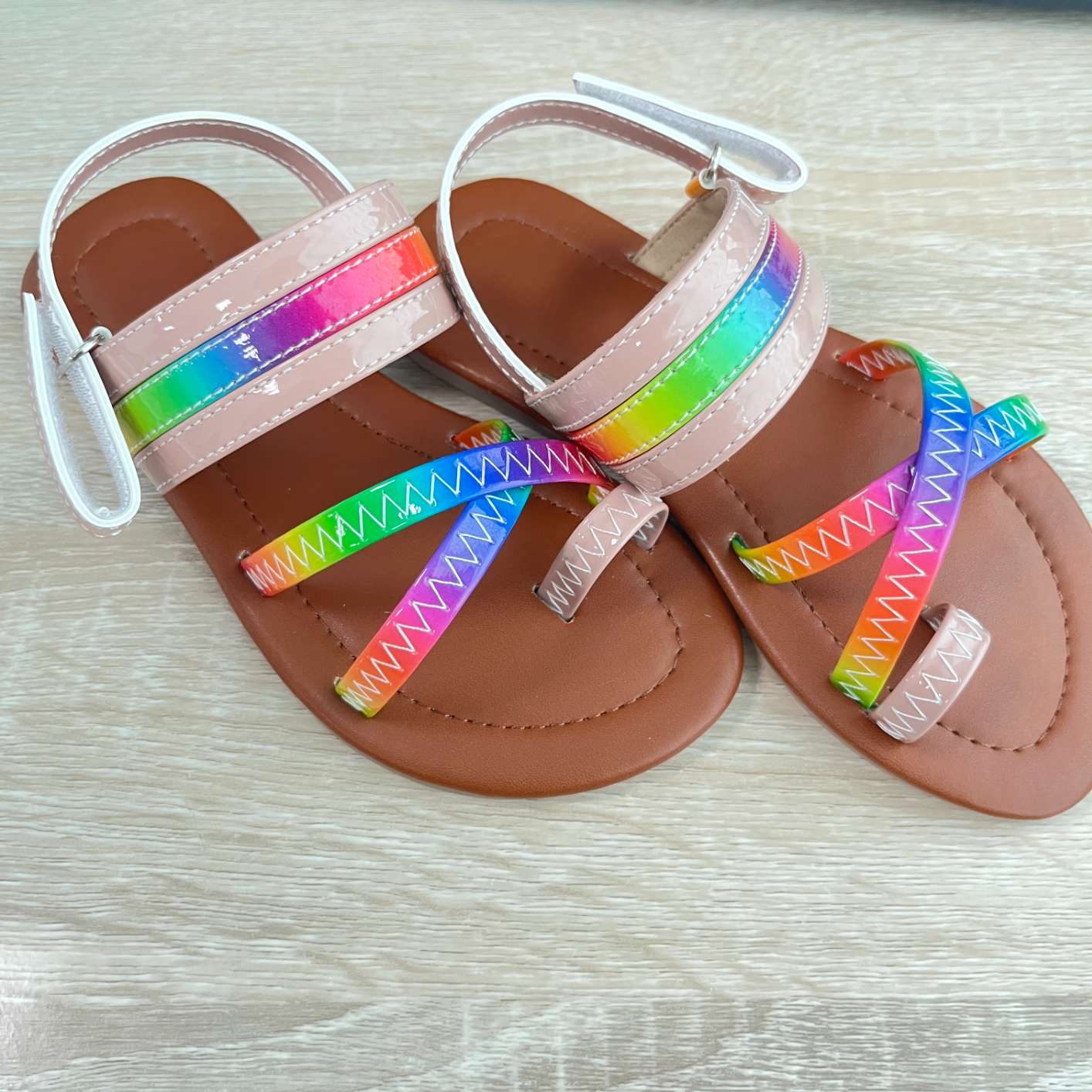 Colorful Clip-on Sandals with Stylish Design for Girls