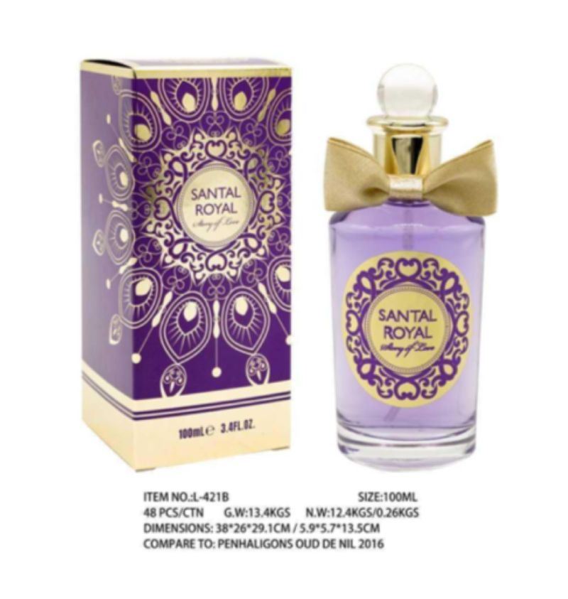  SANTAL ROYAL SULUIE 100ML Perfume Set Silver Charm mountain spring and fragrant 