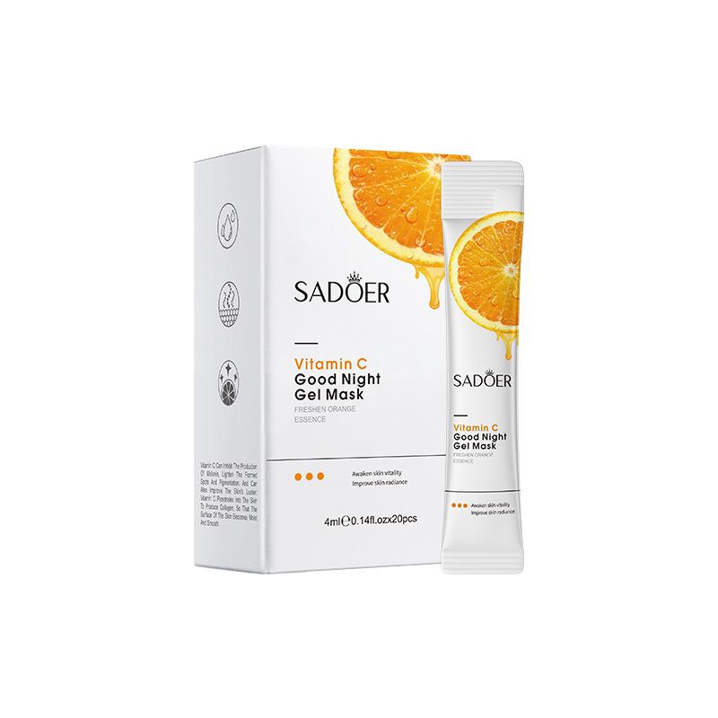4ml*20 pcs & 3ml*100 pcs face moisturizer Disposable sleeping mask Moisturizing facial maskwhite&orange