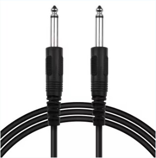 Custom 6.35 mono male-to-male noise reduction large two-core
