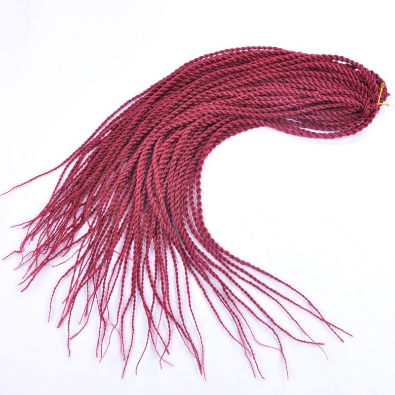 Wigs for women with long straight hair Black braids Senegal braid hair Hand-braided long hair
