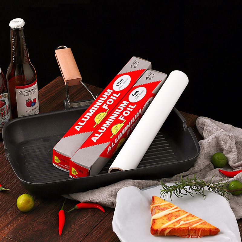 2934 Roll Foil Food Packaging Chef Baking BBQ Silver Baking Foil BBQ Chicken Paper Packaging Household Aluminum Food Package Foil