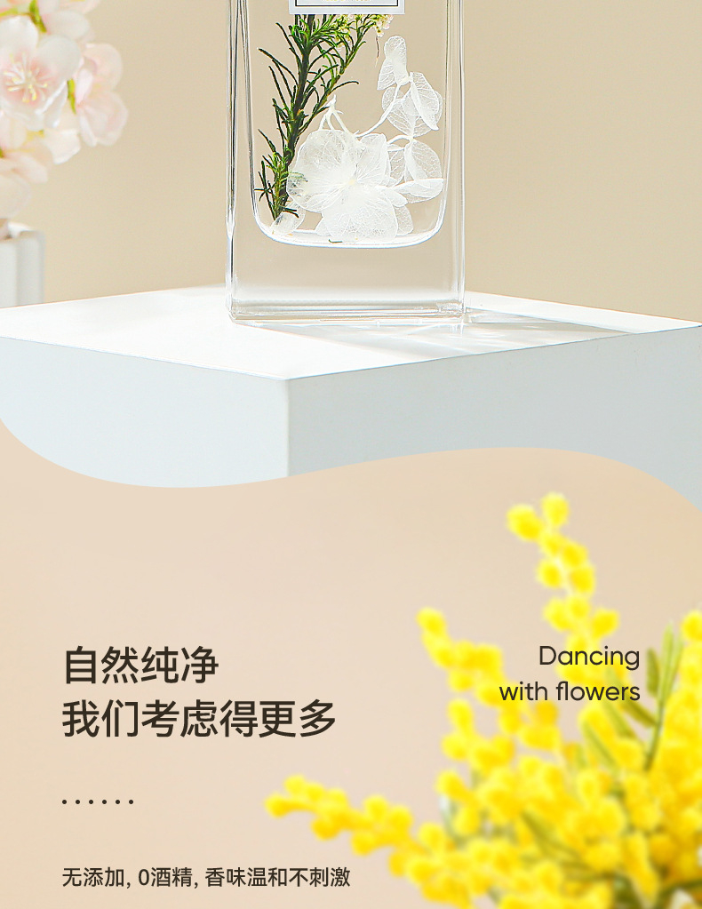 56235 150ML Empty Aromatherapy Bottles Home Fragrance Glass Bottles without Essential Oil and Rattan Sticks for Home Decor
