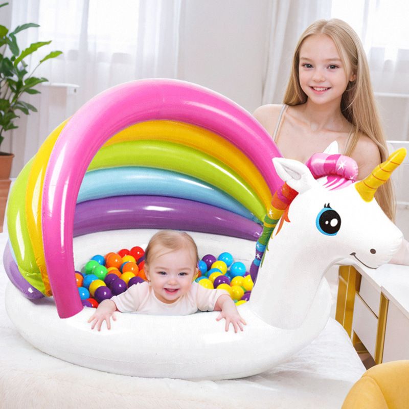 Children's ocean ball pool inflatable castle baby swimming pool fence indoor wave pool home baby toy shark