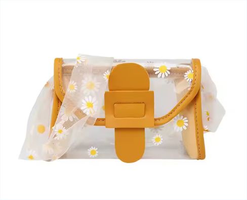  Transparent Flower printed Women Clear Girls Purses