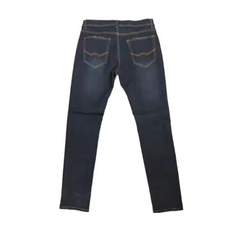 Men's High-Quality 501 Style Casual Jeans Plain Dyed Denim Single Button Mid Waist Straight Style Men's Jeans Pants