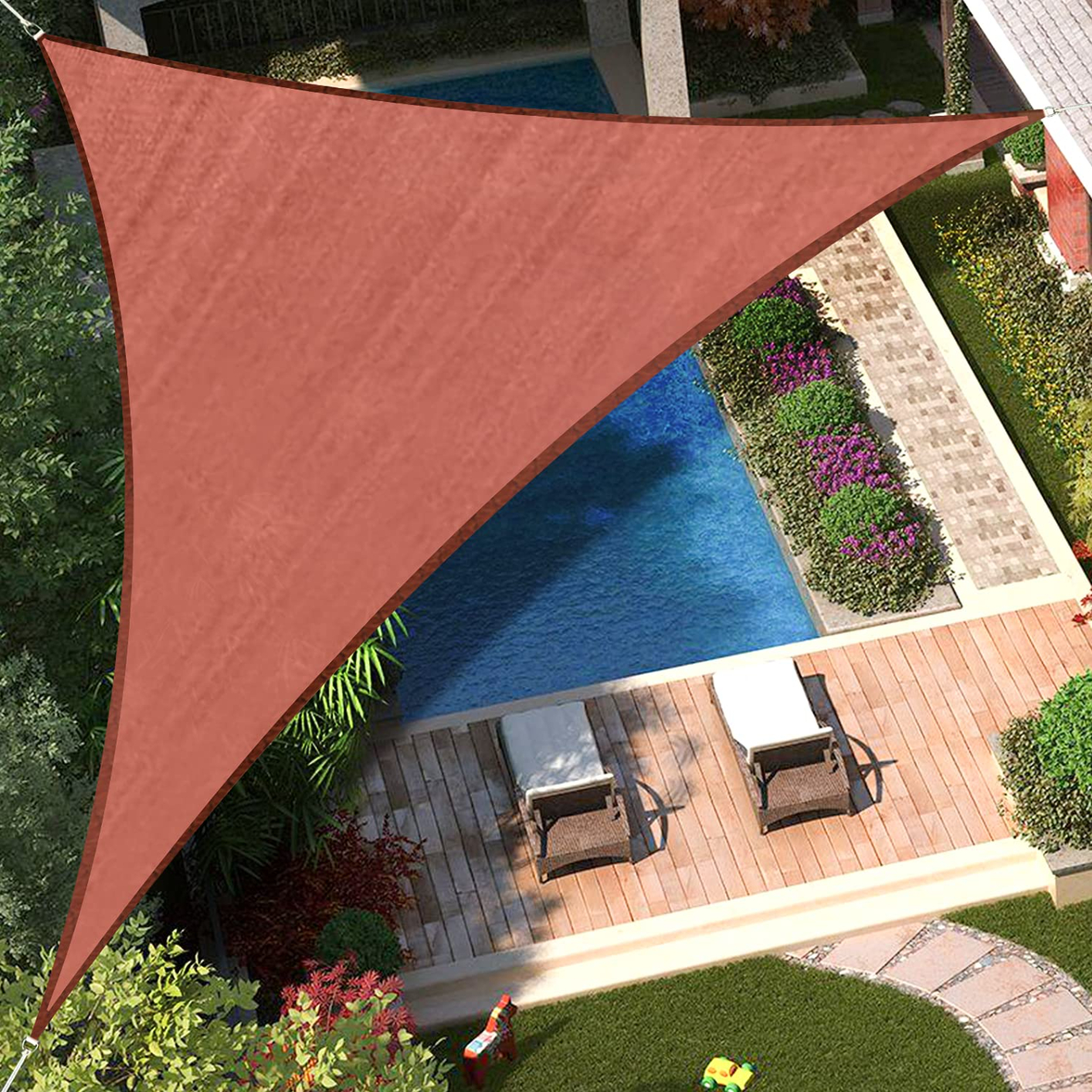 Home Sun Shade Sail, UV Block Shade Sail, Rectangle Outdoor Sun Shade Canopy for Patio Backyard Garden