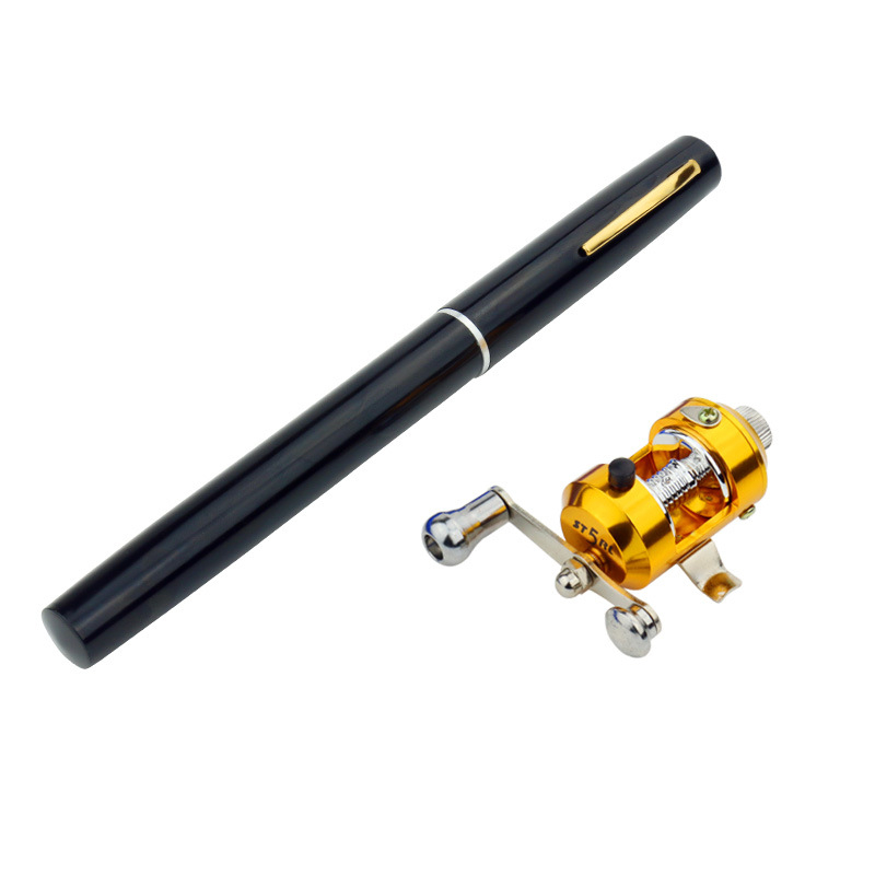 #A Outdoor Portable Mini Pen Fishing Rod Telescopic Pocket Pen Fishing Rod Fishing Accessories