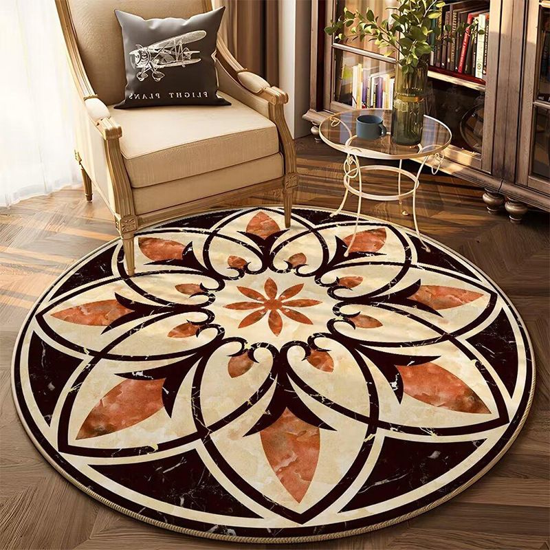 Circular carpet, European classical court, living room carpet, coffee table mat, floor mat 60*60cm,80*80cm,100*100cm