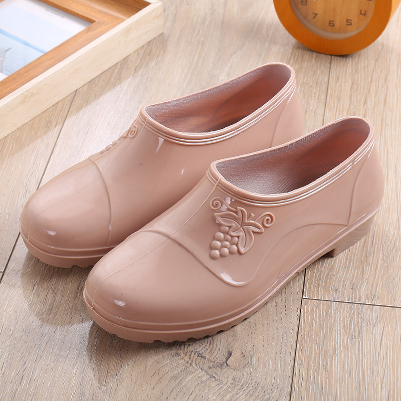 Women's Jelly Fashion Rain Shoes Slip Resistant Work Shoes