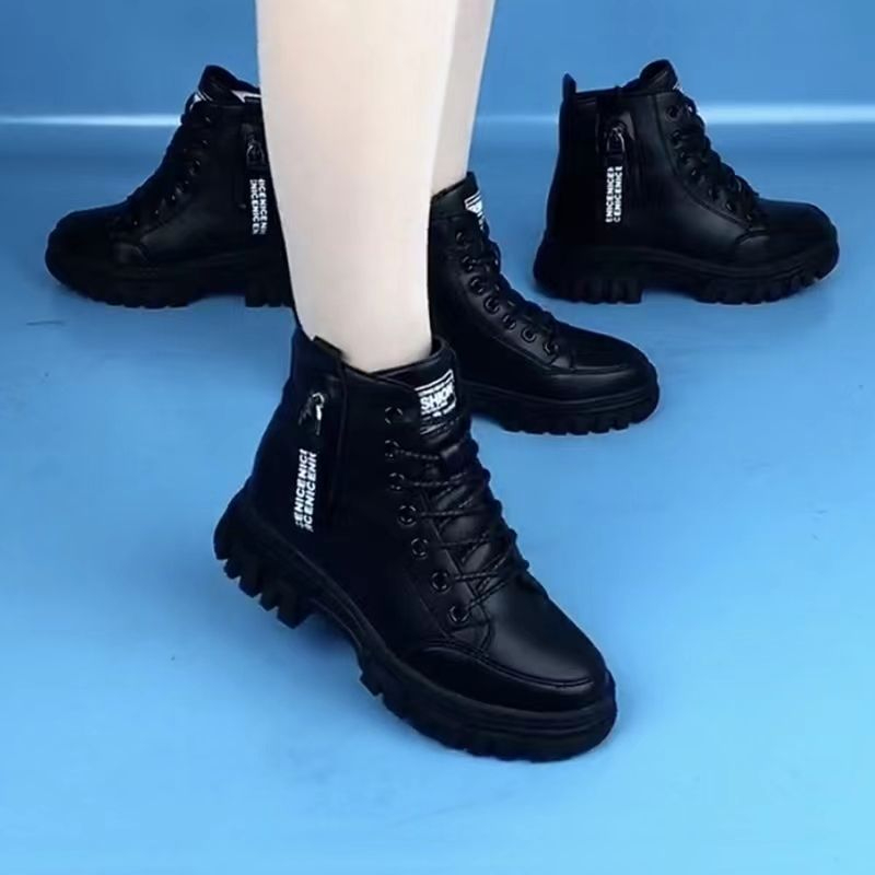 Women's Spring and Autumn Fashion Casual Martin Boots Wear-Resistant Shock Absorbing Flat Bottom Short Boots