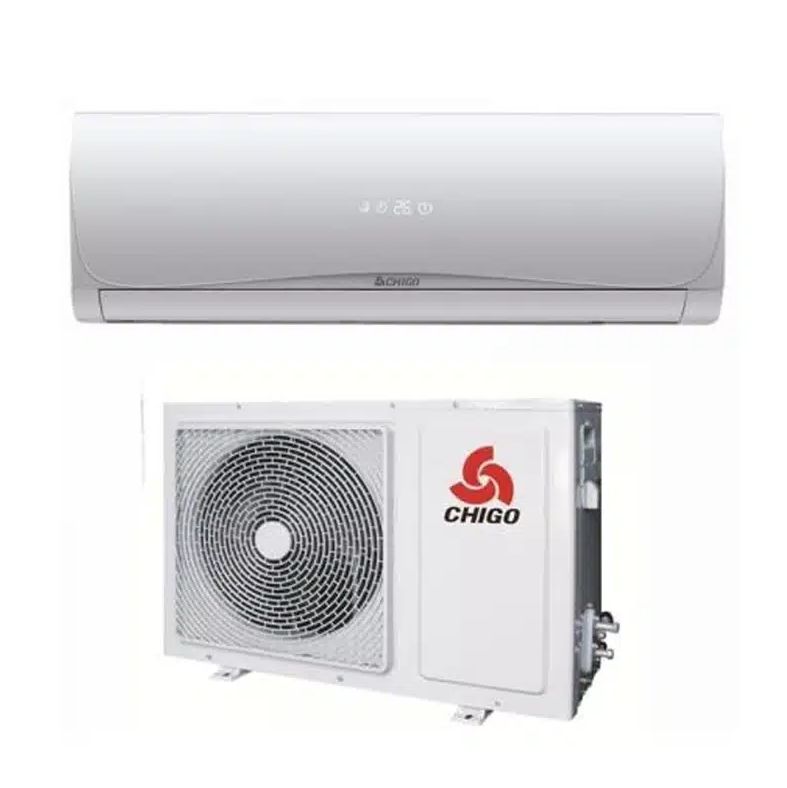 CHIGO 2.0HP R410a 2-star Split Air Conditioner - Sleep Mode, LED Display, Anti-erosion design: Golden fin, Galvanized steel, Washable Filter, Durable & Powerful compressor