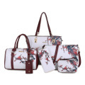 7204 New 6 Pieces PU Leather Bags Set Digital Printing Fashion Ladies Handbags Sets For Women