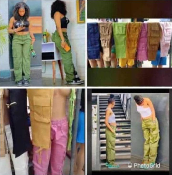  Hip Hop Pants Trendy Pants Multi Pocket Street Cargo Pants Loose Straight Leggings for Unisex