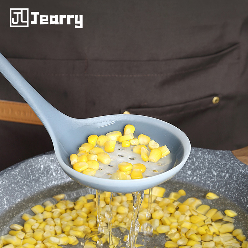 Jearry Silicone Slotted Spoon translucent Home baking kitchenware household food grade Special kitchenware for non stick pan baking accessories