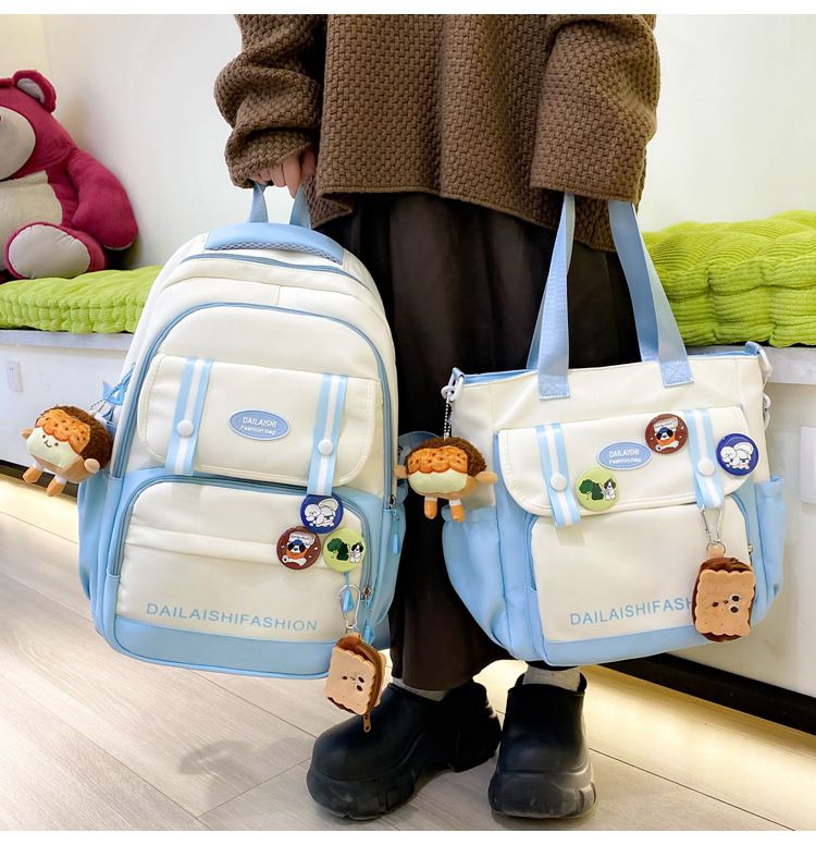 Nature fish new primary school children's schoolbag three to six grade backpack schoolbag college girls junior high school students dl1125