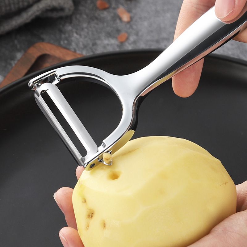 Stainless steel peeler, old - style pumpkin peeler, kitchen zinc - alloy fruit and vegetable peeler for household use, skin - scraping knife, peeling knife