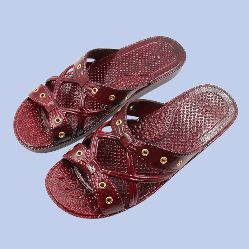 middle-aged and elderly slippers female openwork home bathroom anti-slip sandal