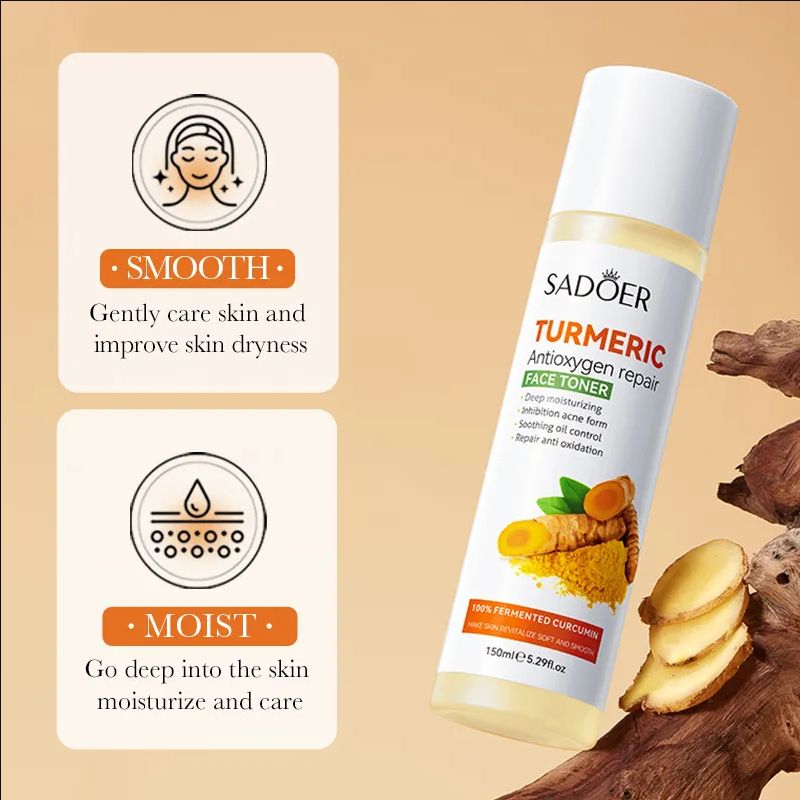 Turmeric Skincare Set Anti Acne Dark Spot Whitening Private Label Soap Serum Scrub Cream Facial Wash face Skin Care SetToner