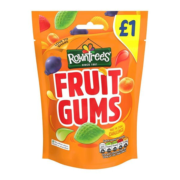 ROWNTREE FRUIT GUMS POUCH 120G