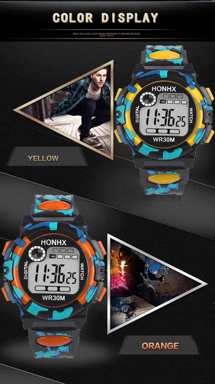 Outdoor Multifunction Chidren Digital Watches Boys Girls Child Rubber Sports Electronic Wrist Watch Kids LED Date Clock Reloj