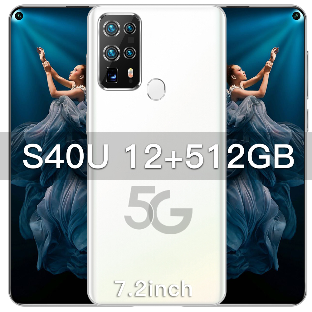 S40U Smartphone 7.2Inch Full screen 12GB RAM+512GB ROM Dual Sim Dual Standby Face Recognition Mobile Phone