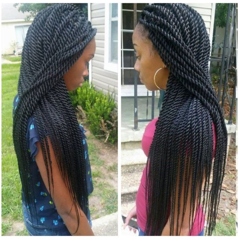 Wigs for women with long straight hair Black braids Senegal braid hair Hand-braided long hair