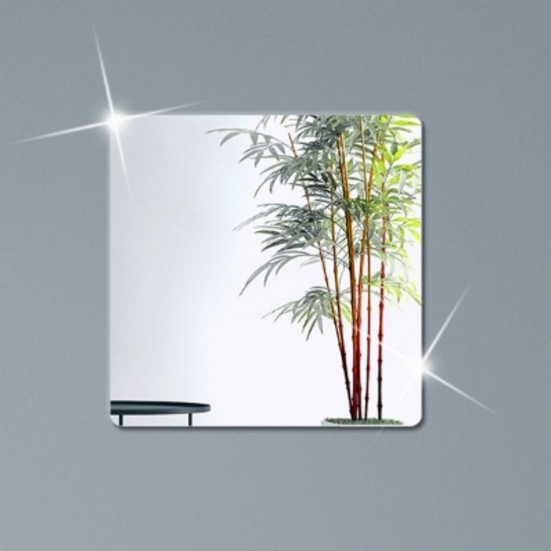 Unbreakable mirror 20*20cm,30*30cm Acrylic mirror wall stickers, self-adhesive full body mirrors, dressing mirror stickers CRRSHOP Wall stickable Soft mirror