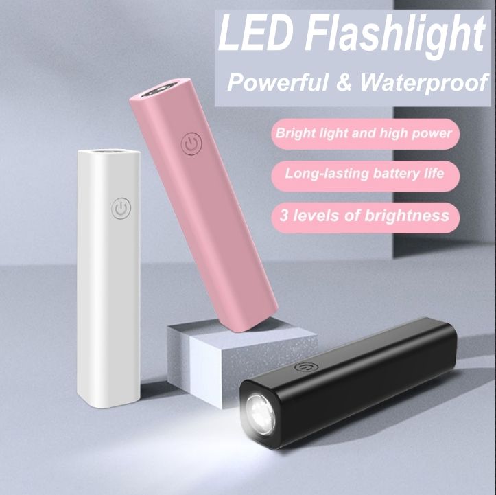 emergency use promotional gift flash flashlight mini led black pocket lamp rechargeable flashlight
