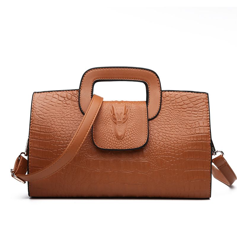 The new crocodile pattern clutch bag Europe and the United States fashion embossed diagonal shoulder handbag 143-919