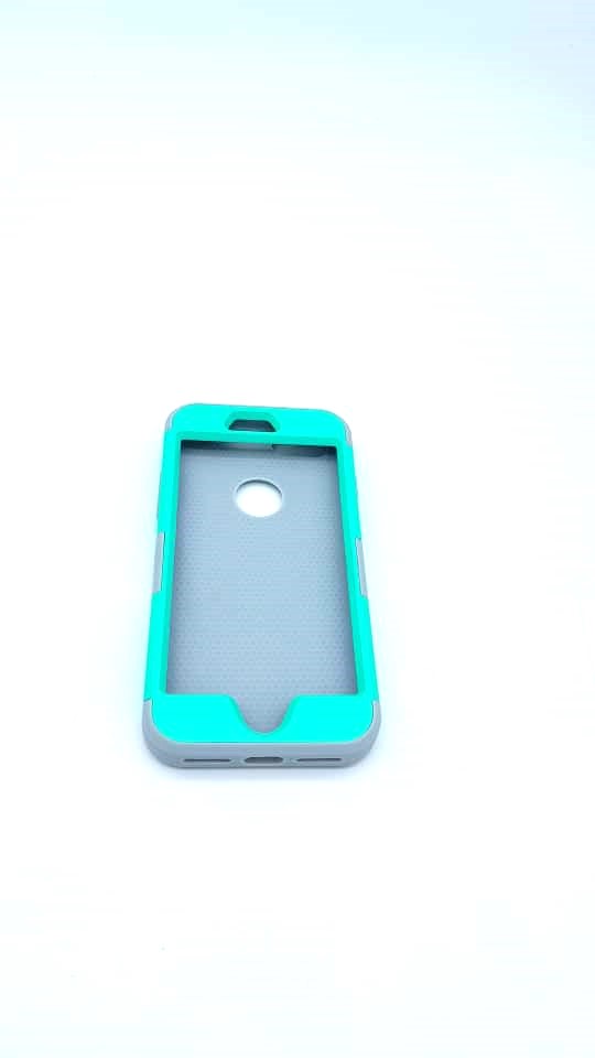 iPhone 8 Case, iPhone 7 Case, Soft Interior Silicone Bumper & Hard Shell Solid PC Back, Shock-Absorption Bling Diamond Hybrid Dual-Layer Cover (GREEN , PINK)

