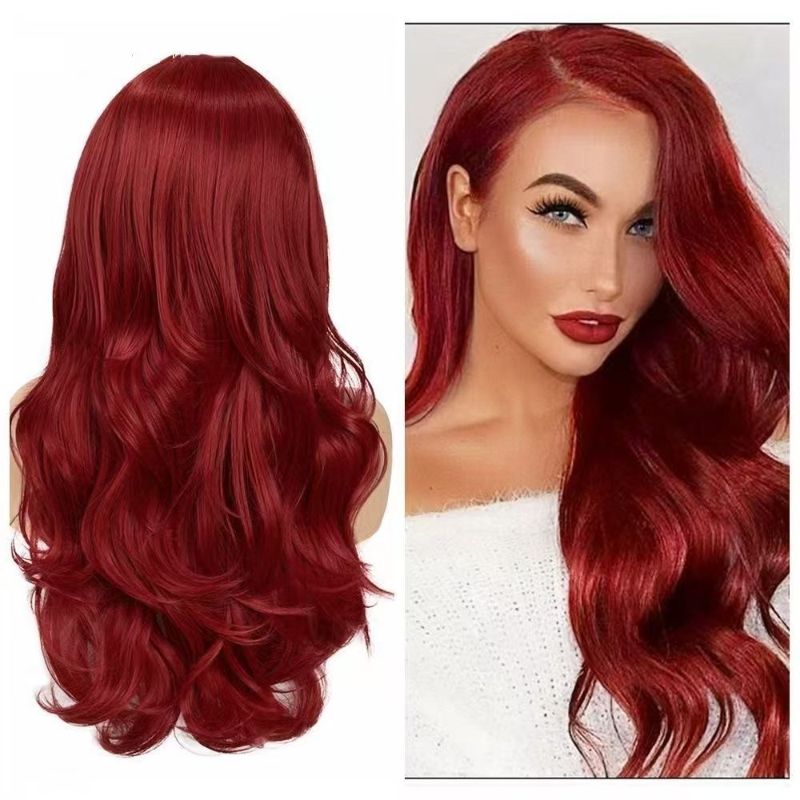 Wig European and American wigs for women long wavy curly hair wigs for women hair wigs high temperature silk chemical fiber headpiece