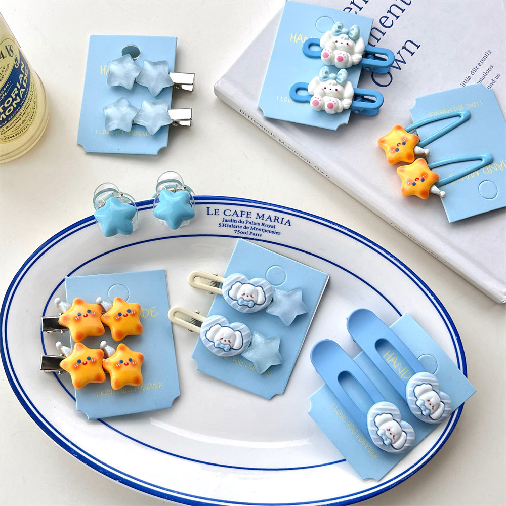 FJ1259 Women Cute Cartoon Star Bear Puppy Hairpin Hair Accessories