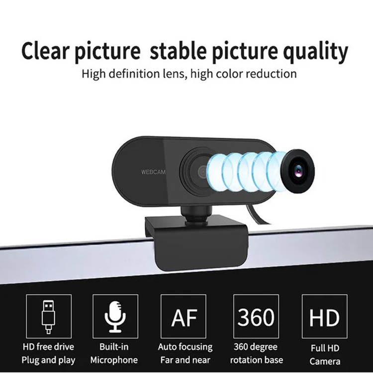 Webcam 1080P Full HD Web Camera With Microphone USB Plug Web Cam For PC Computer Mac Laptop Desktop YouTube Skype Mini Camera